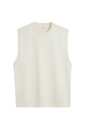 Sleeveless Off White T Shirt
