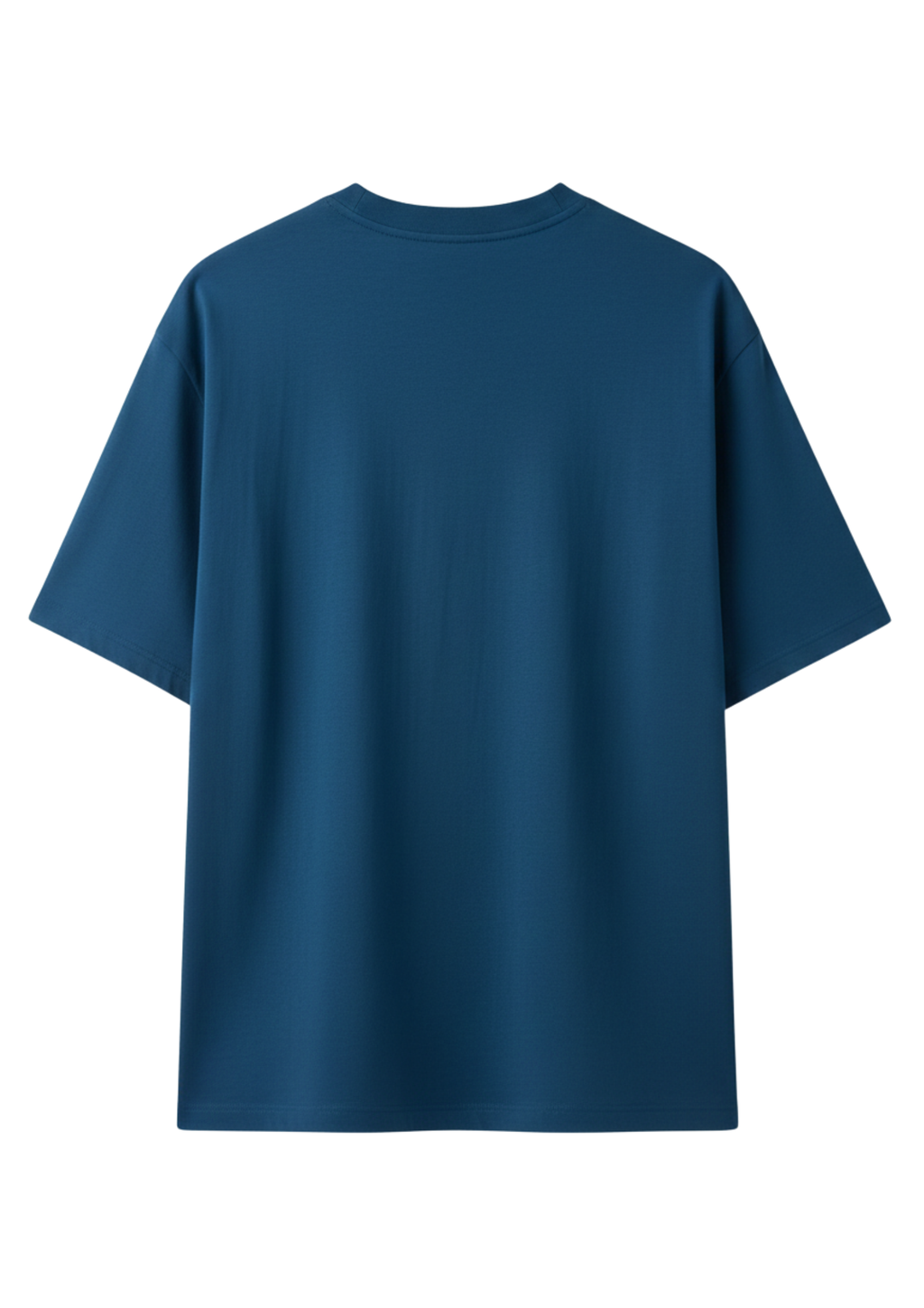 Oversized Dark Peacock Blue Cotton T-Shirt