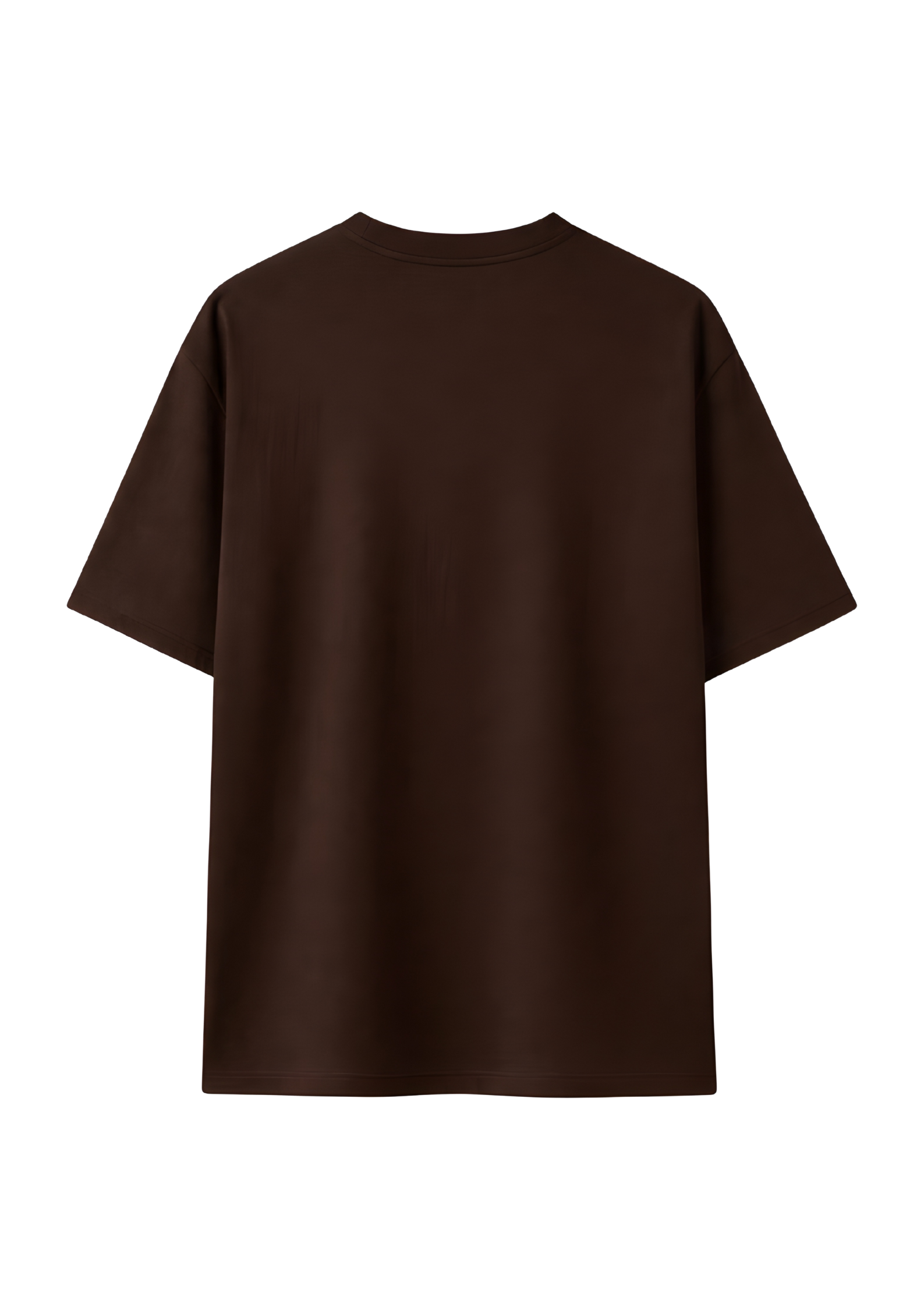 Oversized Brown Cotton T-Shirt