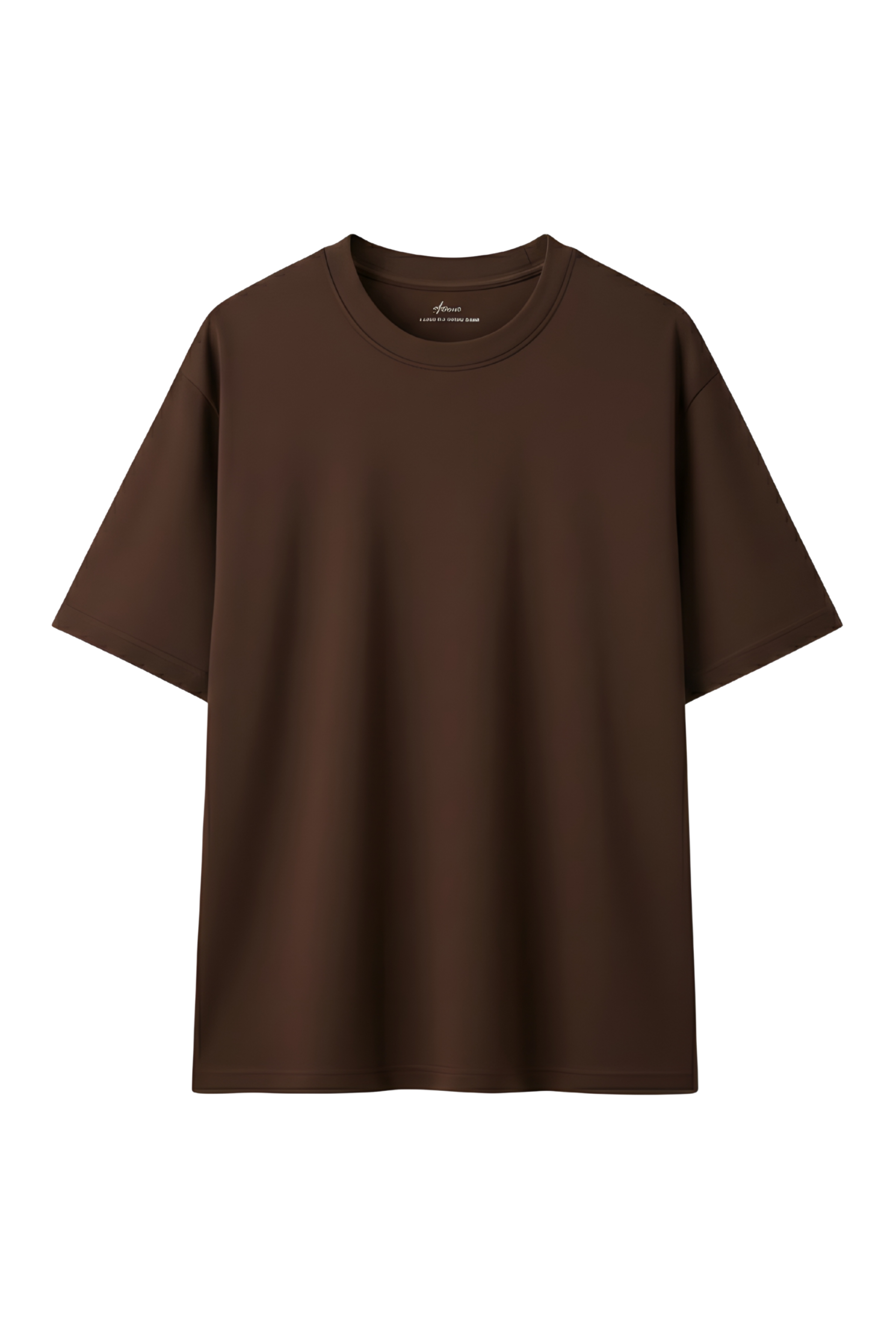 Oversized Brown Cotton T-Shirt