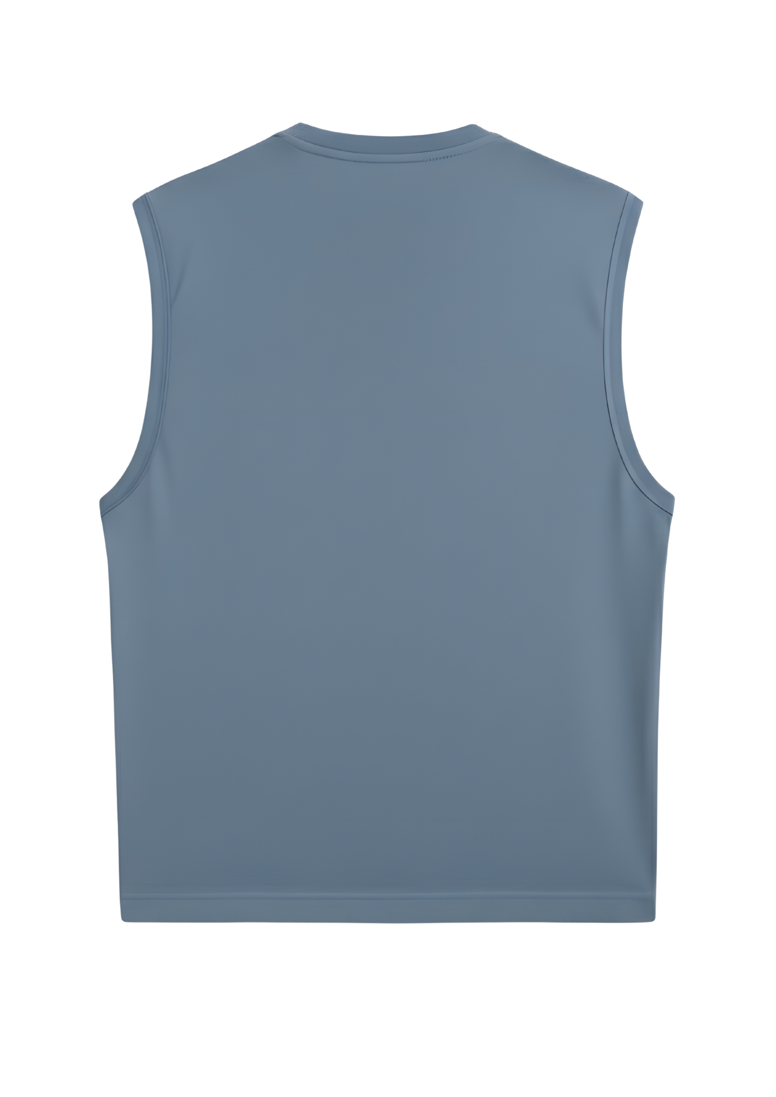 Sleeveless Dusty Blue T Shirt