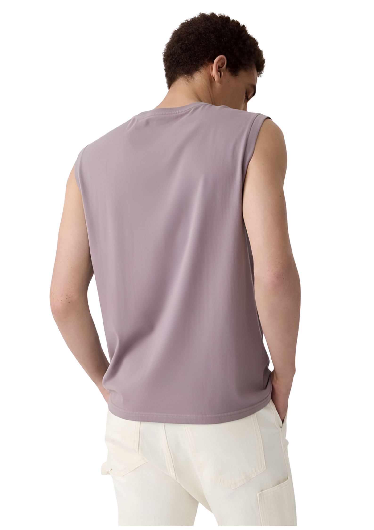 Sleeveless Dusty Lavender T Shirt