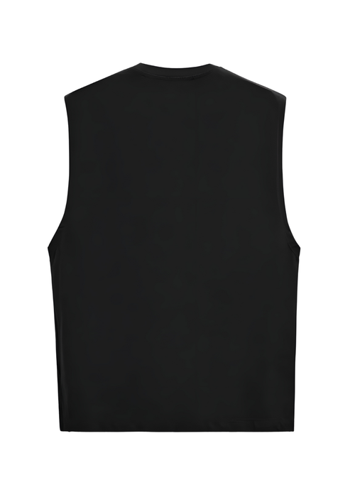 Black Sleeveless T Shirt