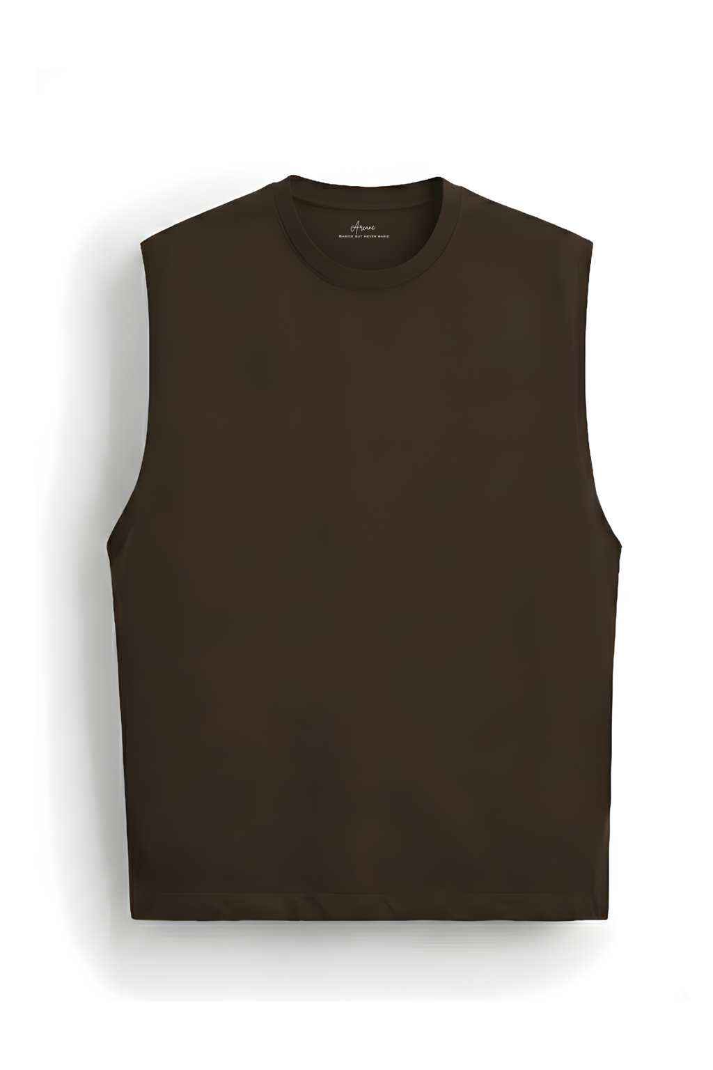 Sleeveless Brown T-Shirt