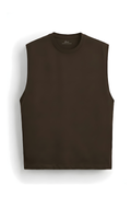 Sleeveless Brown T-Shirt