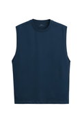 Sleeveless Deep Peacock Blue T Shirt