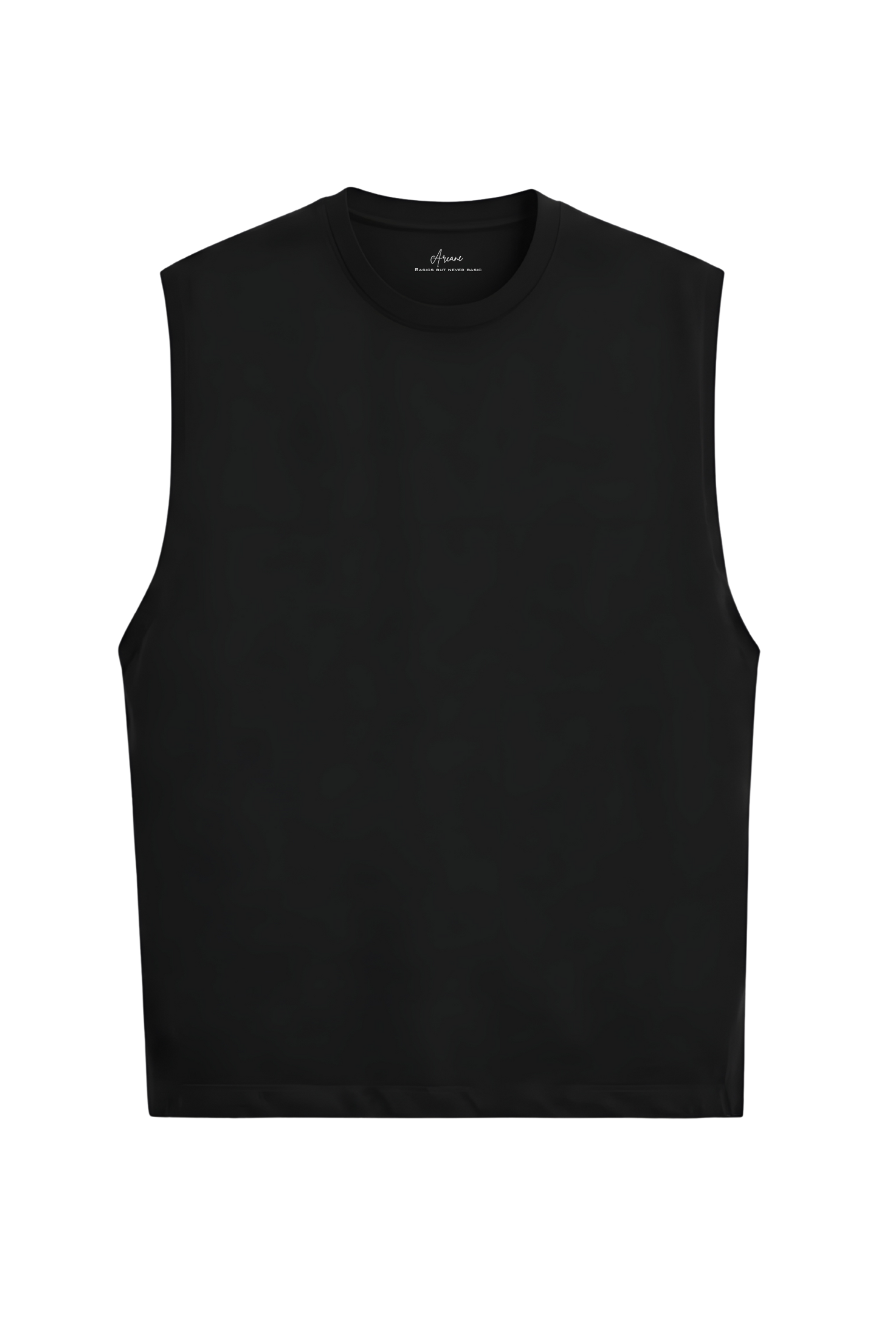 Black Sleeveless T Shirt