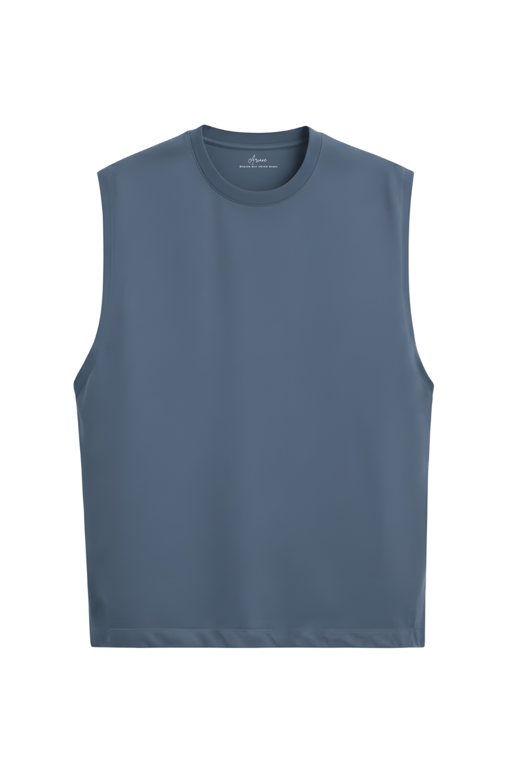Sleeveless Dusty Blue T Shirt