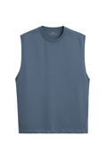 Sleeveless Dusty Blue T Shirt