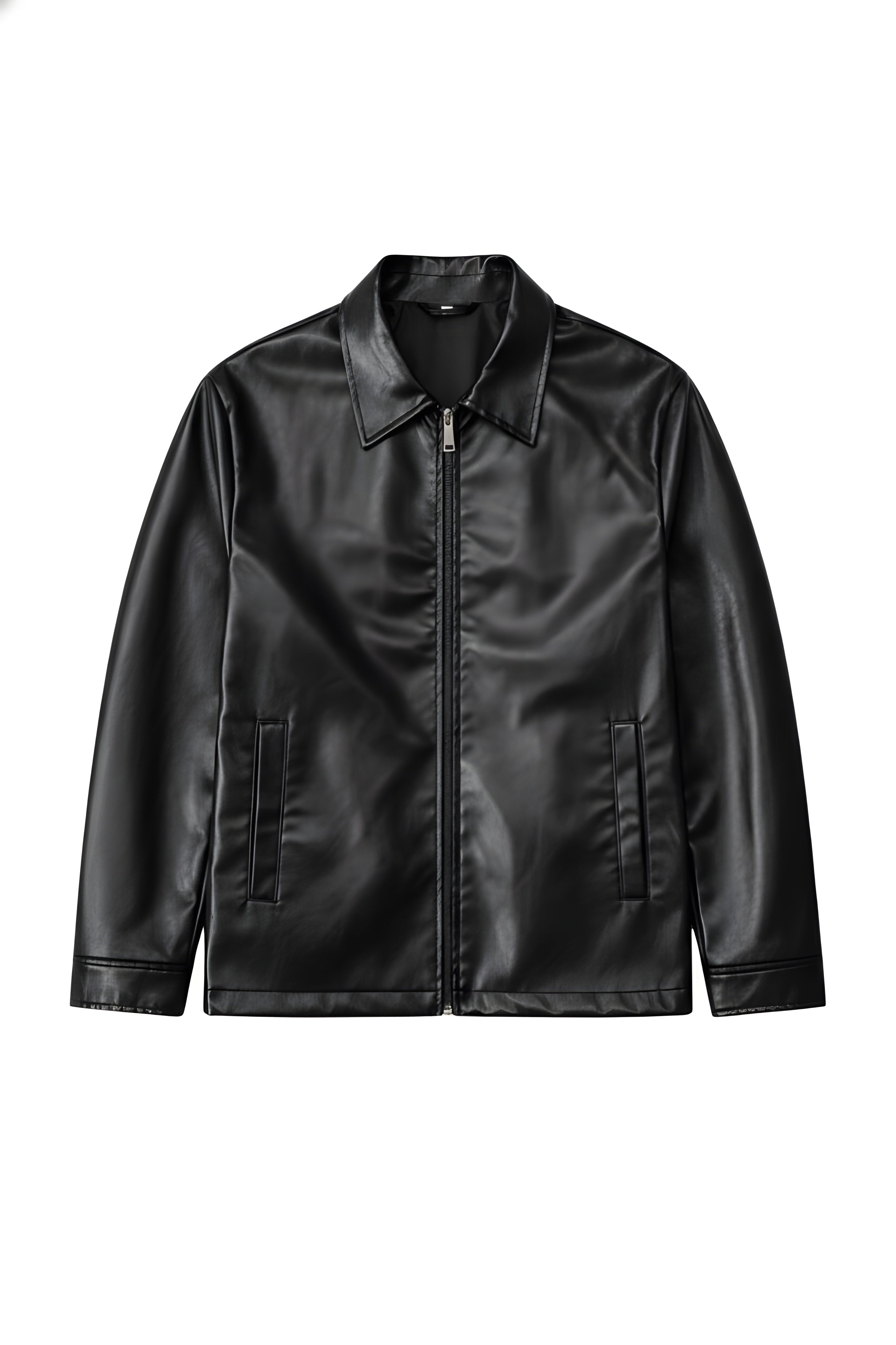 Leather Jacket Black Plain
