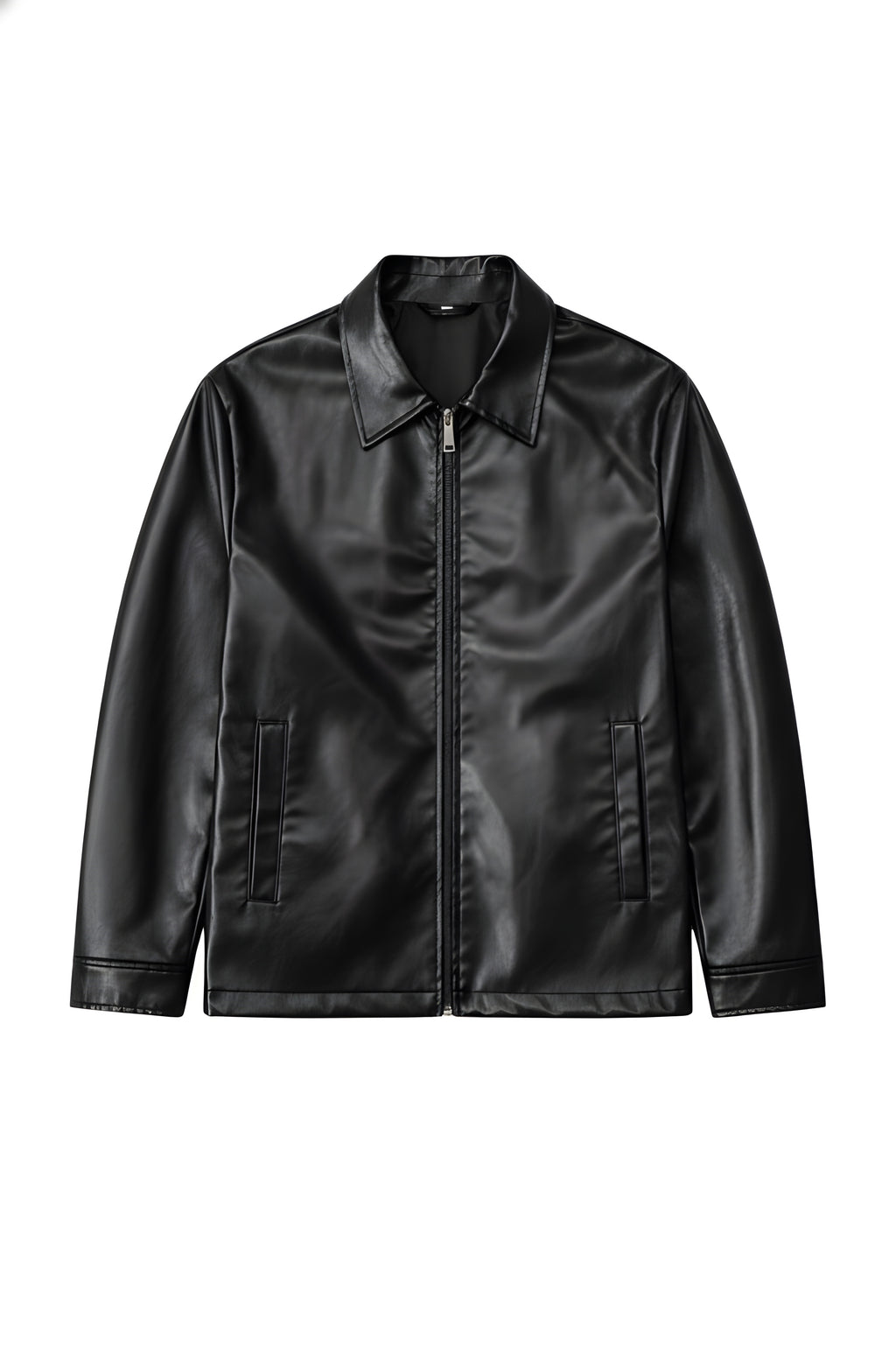 Leather Jacket Black Plain